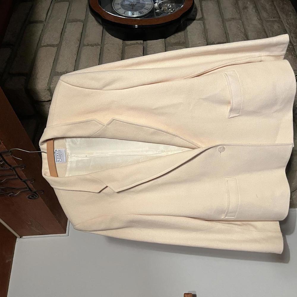 VINTAGE Cream Wool Koret Career Blazer